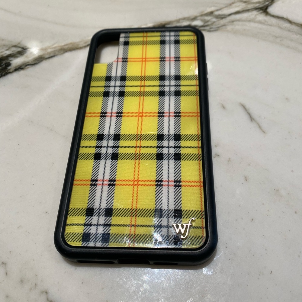 iPhone Xs Max yellow plaid wildflower case